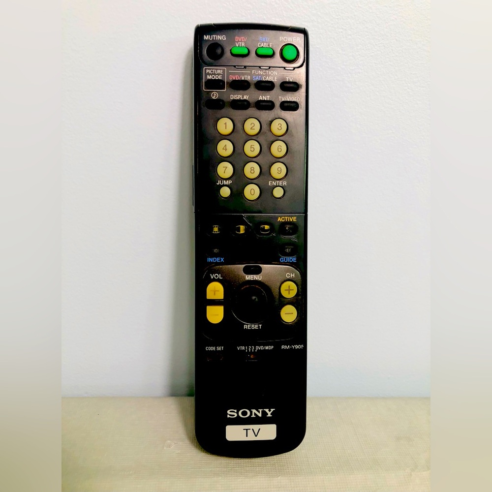 Vintage Sony RM-Y905 Remote Control TV Television DVD VTR SAT Cable Tested WORKS